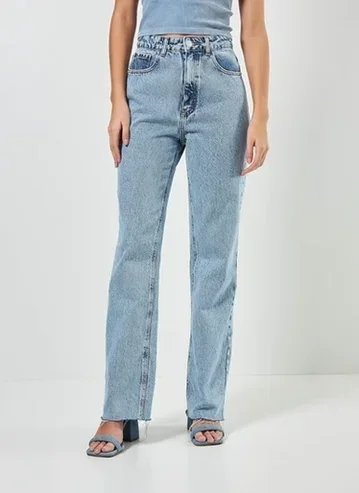 calça jeans wide leg cintura alta calça jeans wide leg cintura alta