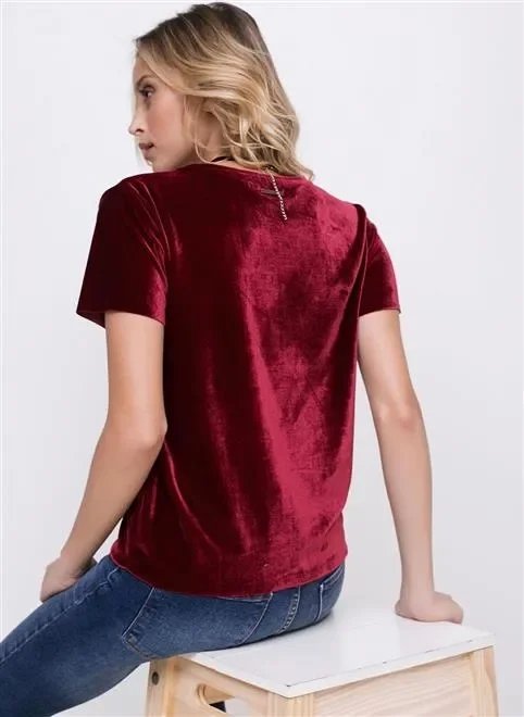 blusa solo mc veludo blusa solo mc veludo