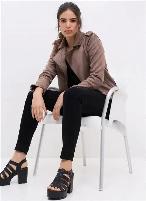 jaqueta suede básica jaqueta suede básica
