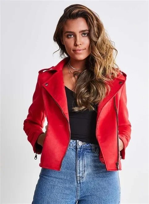jaqueta suede básica jaqueta suede básica