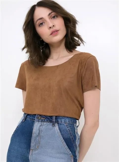 blusa solo mc regular sued blusa solo mc regular sued