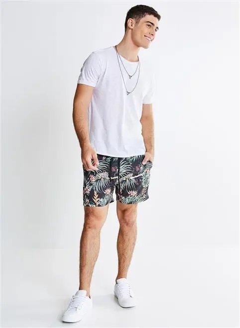 bermuda banho full calopsita preto bermuda banho full calopsita preto