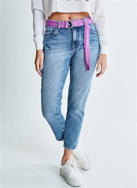 calça reta cm cinto lilas calça reta cm cinto lilas