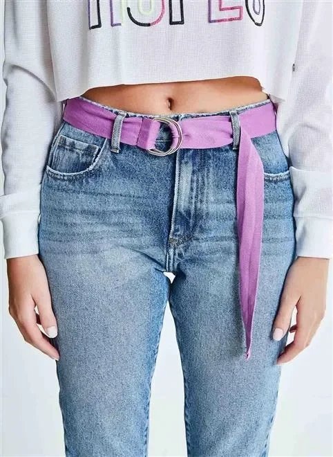 calça reta cm cinto lilas calça reta cm cinto lilas