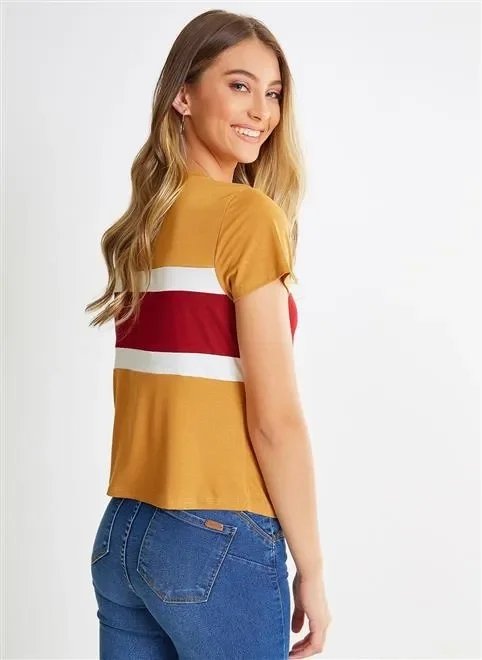 blusa tricolor recortes blusa tricolor recortes