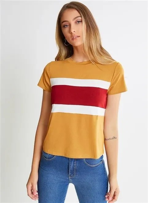 blusa tricolor recortes blusa tricolor recortes