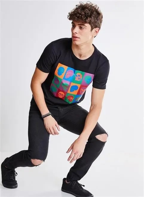 camiseta caveiras fluor camiseta caveiras fluor