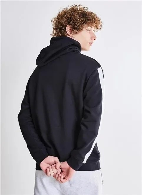 moletom cang capuz recorte manga preto moletom cang capuz recorte manga preto