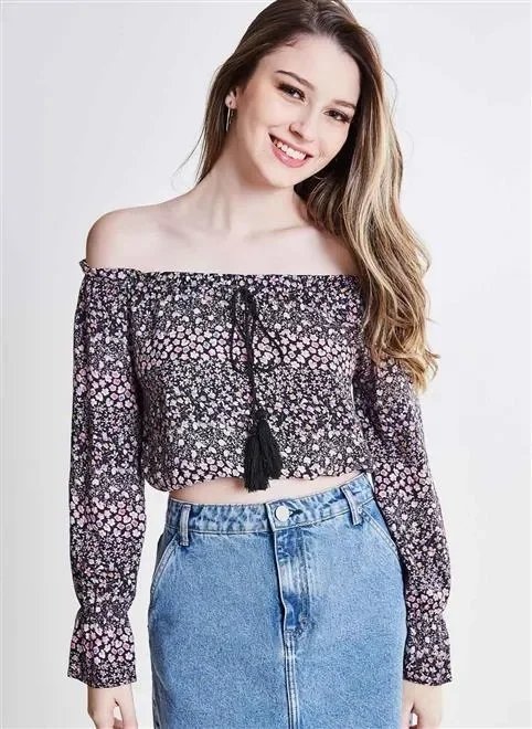 ciganinha manga longa cropped ciganinha manga longa cropped