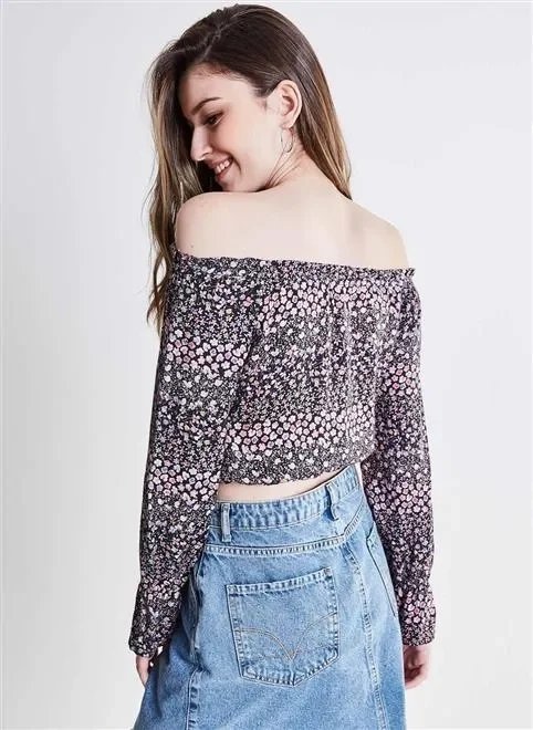 ciganinha manga longa cropped ciganinha manga longa cropped