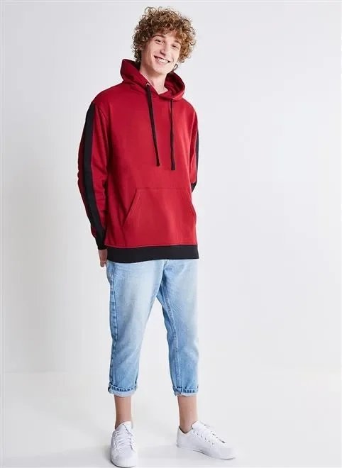 moletom cang capuz recorte manga vinho moletom cang capuz recorte manga vinho