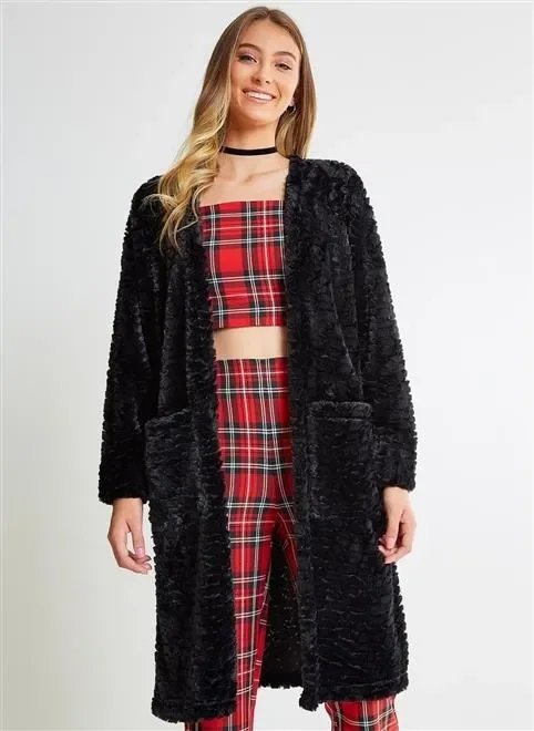 casaco longo pelinhos black casaco longo pelinhos black