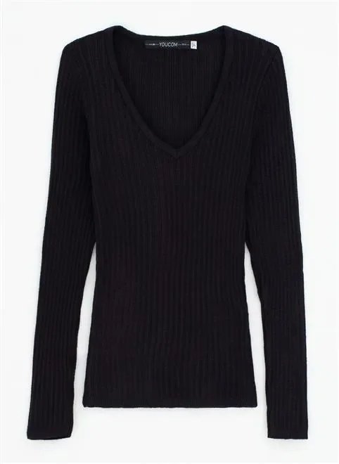 blusa justa gola v canel blusa justa gola v canel