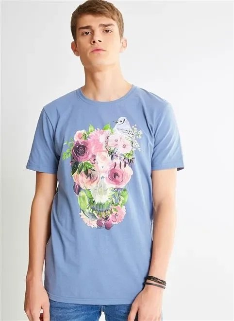 camiseta caveira floral camiseta caveira floral