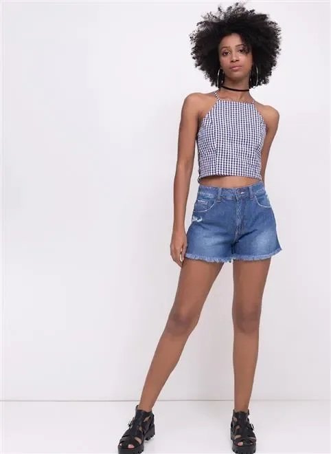 blusa cropped vichy blusa cropped vichy