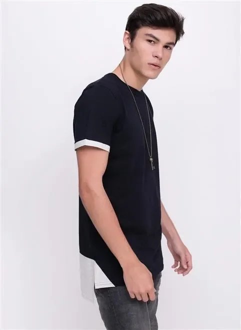 camiseta alongada com recorte camiseta alongada com recorte