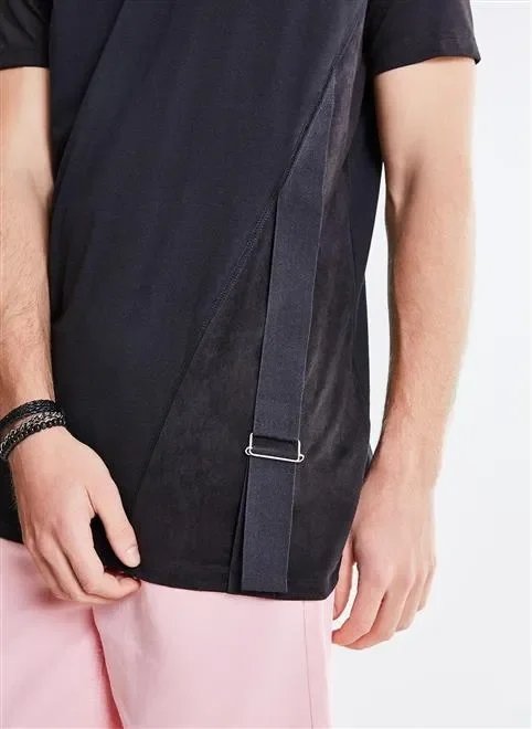 camiseta along recor suede fita camiseta along recor suede fita