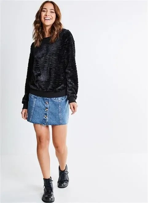 saia jeans cm botão tartaruga saia jeans cm botão tartaruga