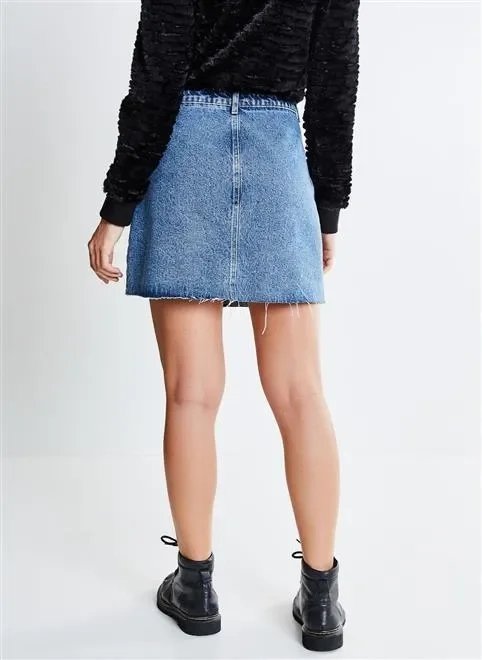 saia jeans cm botão tartaruga saia jeans cm botão tartaruga