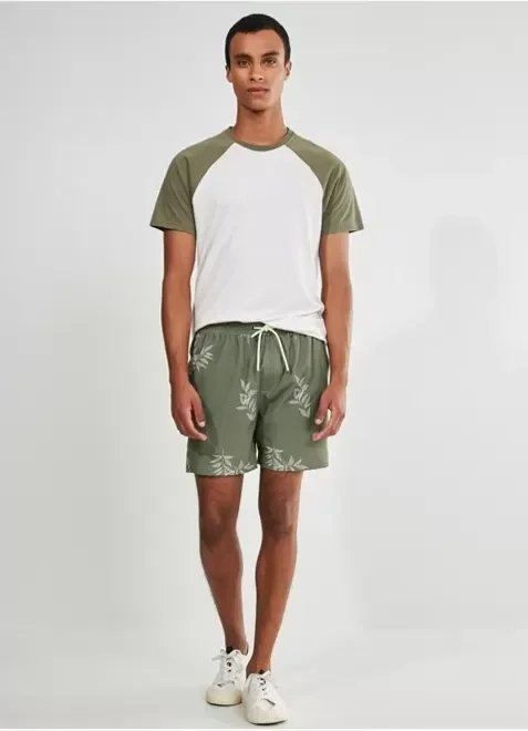 bermuda de banho verde floral bermuda de banho verde floral