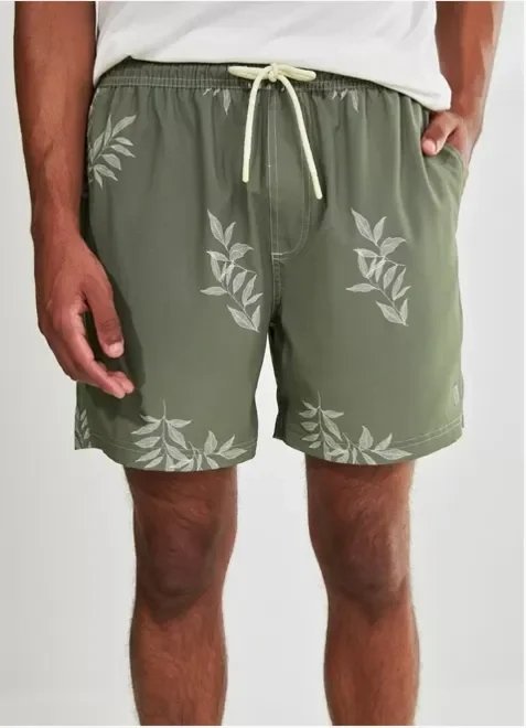 bermuda de banho verde floral bermuda de banho verde floral