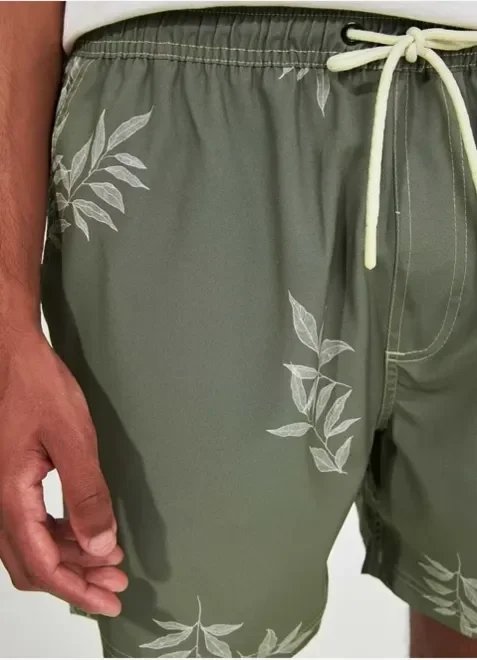 bermuda de banho verde floral bermuda de banho verde floral