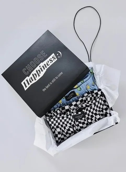 caixa para presente preta happiness caixa para presente preta happiness