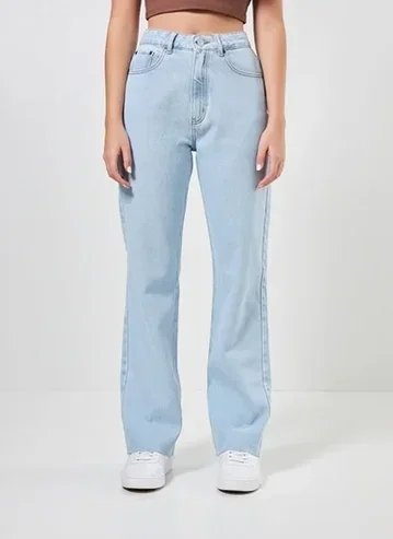 calça jeans wide leg cintura alta calça jeans wide leg cintura alta