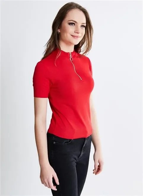 blusa gola zíper redondo blusa gola zíper redondo