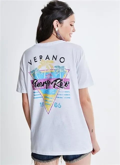 camisetão lettering verano puerto rico camisetão lettering verano puerto rico