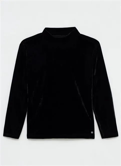 blusa ml justa veludo gola alta blusa ml justa veludo gola alta