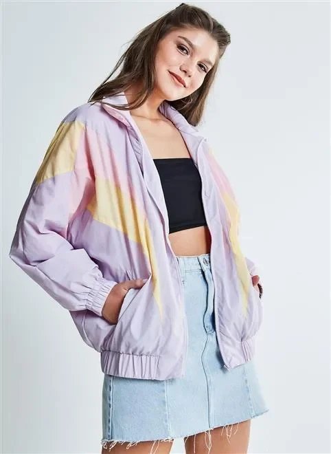 jaqueta de nylon anos 80 decote jaqueta de nylon anos 80 decote