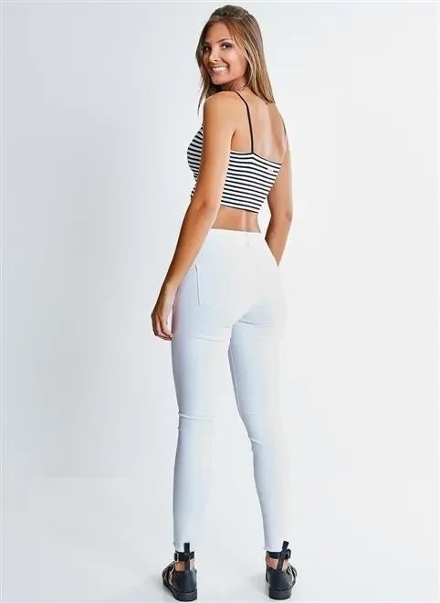 calça skinny ca branca botoes calça skinny ca branca botoes
