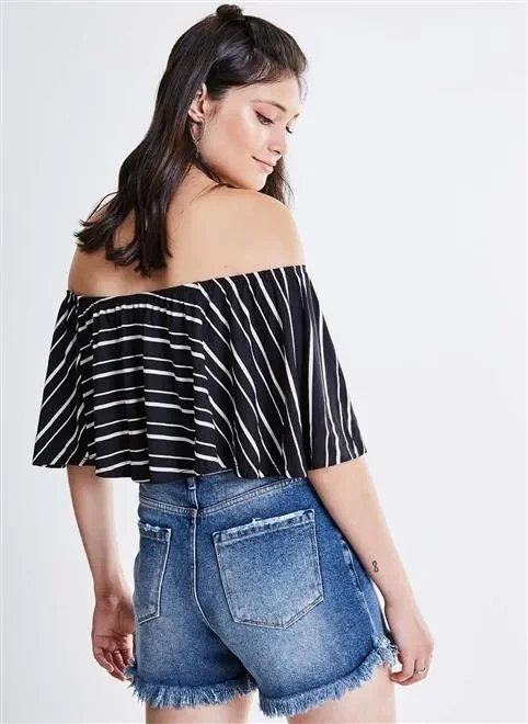 blusa ciganinha listras blusa ciganinha listras