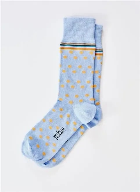 meia poa azul com amarelo meia poa azul com amarelo