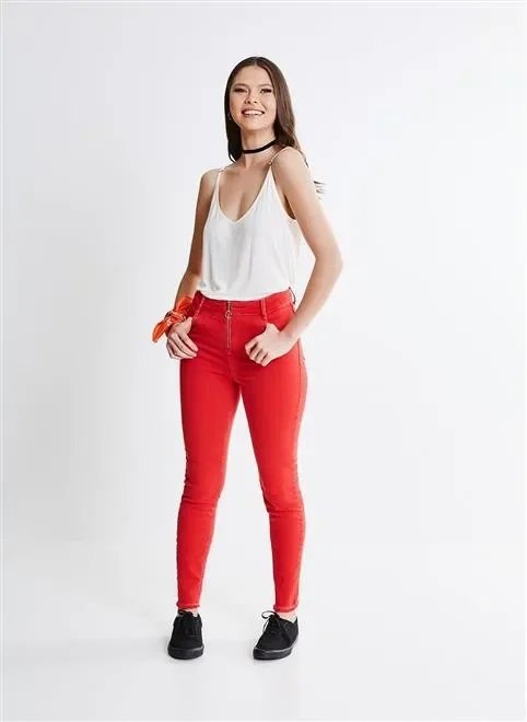 calça skinny ca vermelha calça skinny ca vermelha