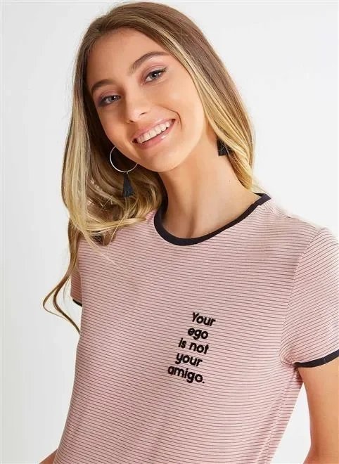 blusa tb listra your ego floc blusa tb listra your ego floc