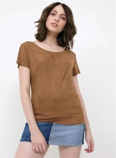 blusa solo mc regular sued blusa solo mc regular sued