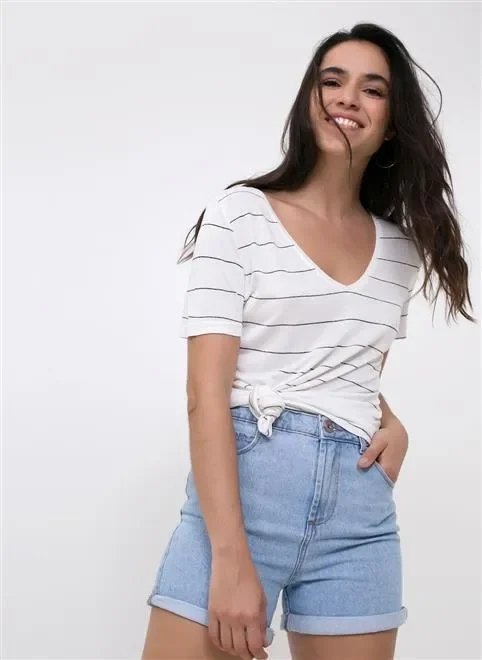 blusa básica listra lurex blusa básica listra lurex