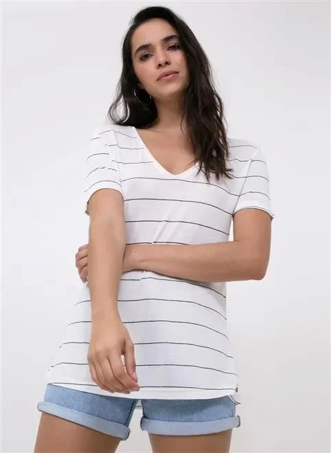 blusa básica listra lurex blusa básica listra lurex