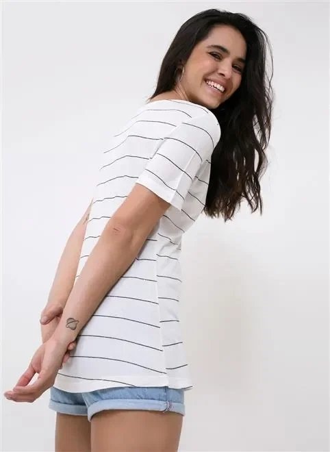 blusa básica listra lurex blusa básica listra lurex