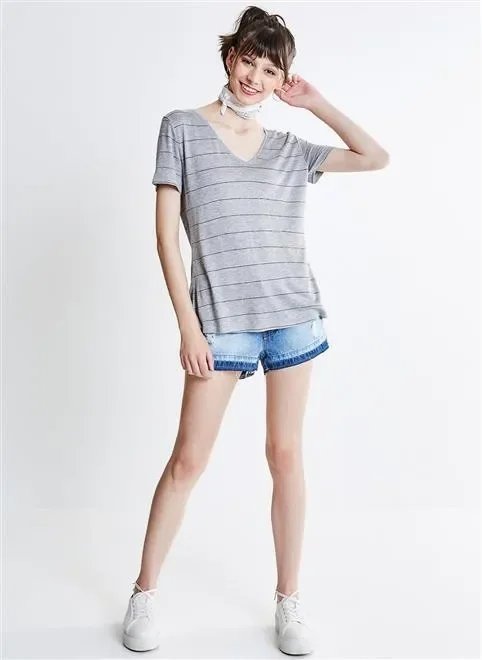 blusa básica listra lurex blusa básica listra lurex