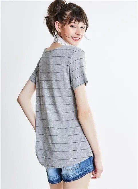 blusa básica listra lurex blusa básica listra lurex