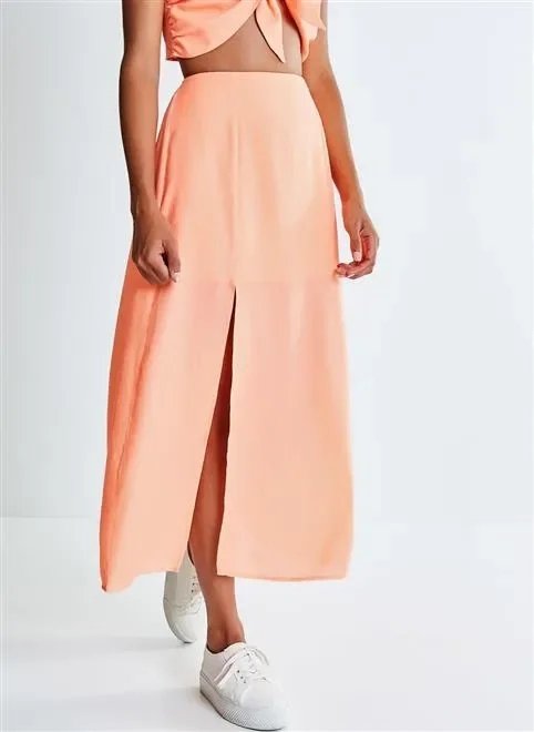 saia longao neon saia longao neon