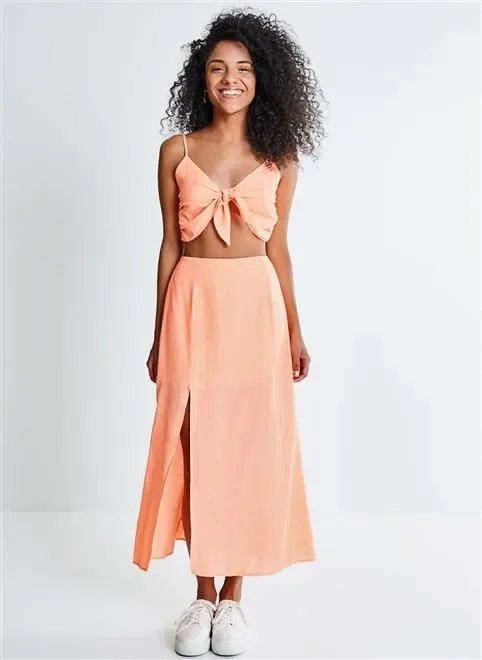 saia longao neon saia longao neon