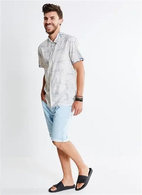 camisa mc estampa avesso gola blazer camisa mc estampa avesso gola blazer