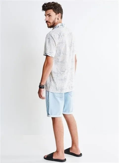 camisa mc estampa avesso gola blazer camisa mc estampa avesso gola blazer