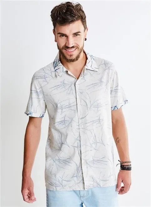 camisa mc estampa avesso gola blazer camisa mc estampa avesso gola blazer