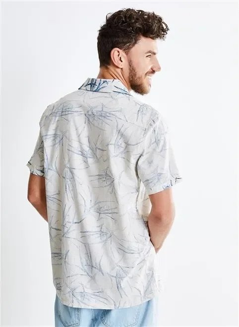 camisa mc estampa avesso gola blazer camisa mc estampa avesso gola blazer