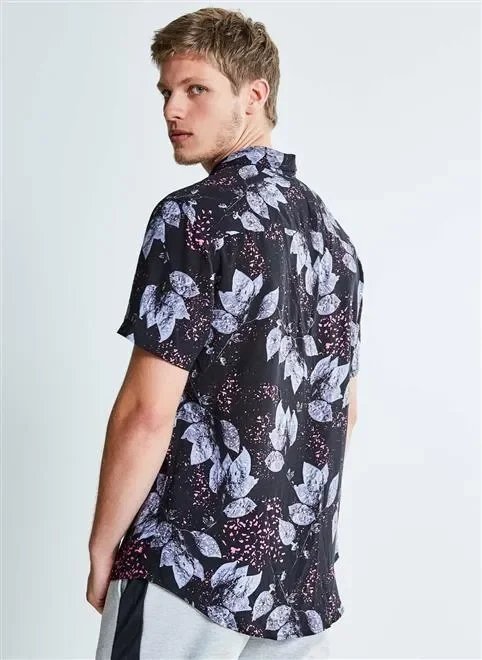 camisa mc estampada viscose camisa mc estampada viscose